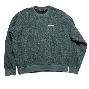 Teddy Fresh Textured Fleece Crewneck Pullover Metal Logo Size Medium